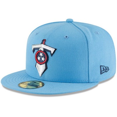 Men's Tennessee Titans New Era Light Blue Alternate Logo Omaha 59FIFTY Fitted Hat 3184426